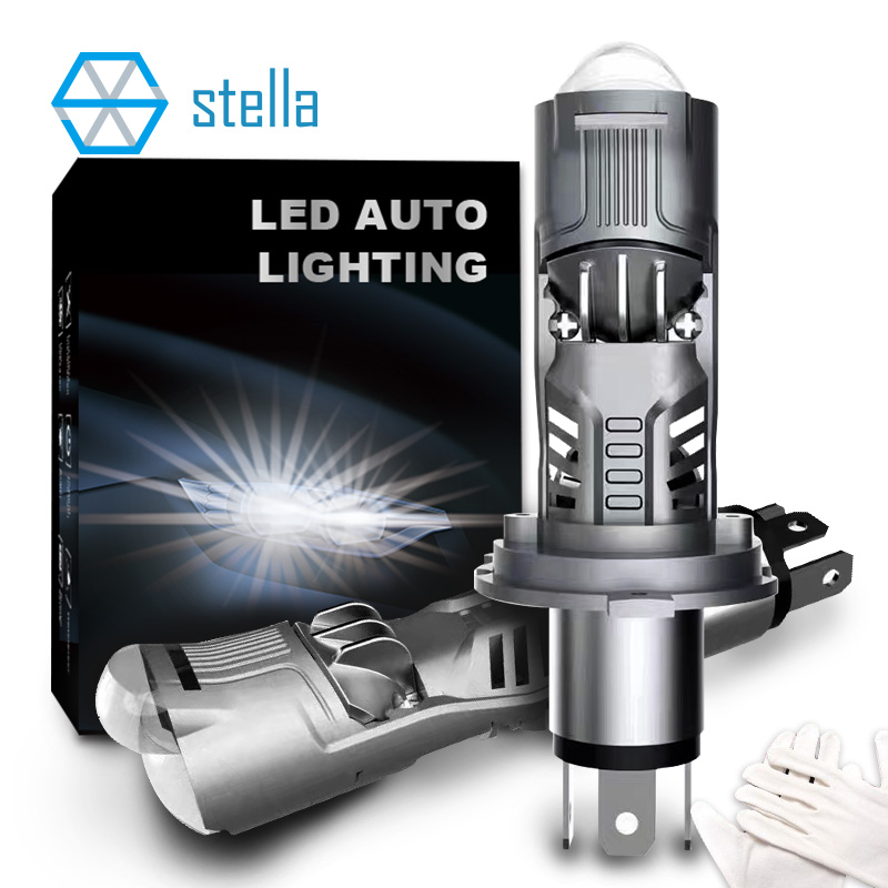 Stella 12V 24V H4 Mini Lens LED Koplamp Lamp voor Auto/Motorfiets Projector Hoofd lamp Canbus Geen Fout Hi/Dimlicht 120W 18000Lm