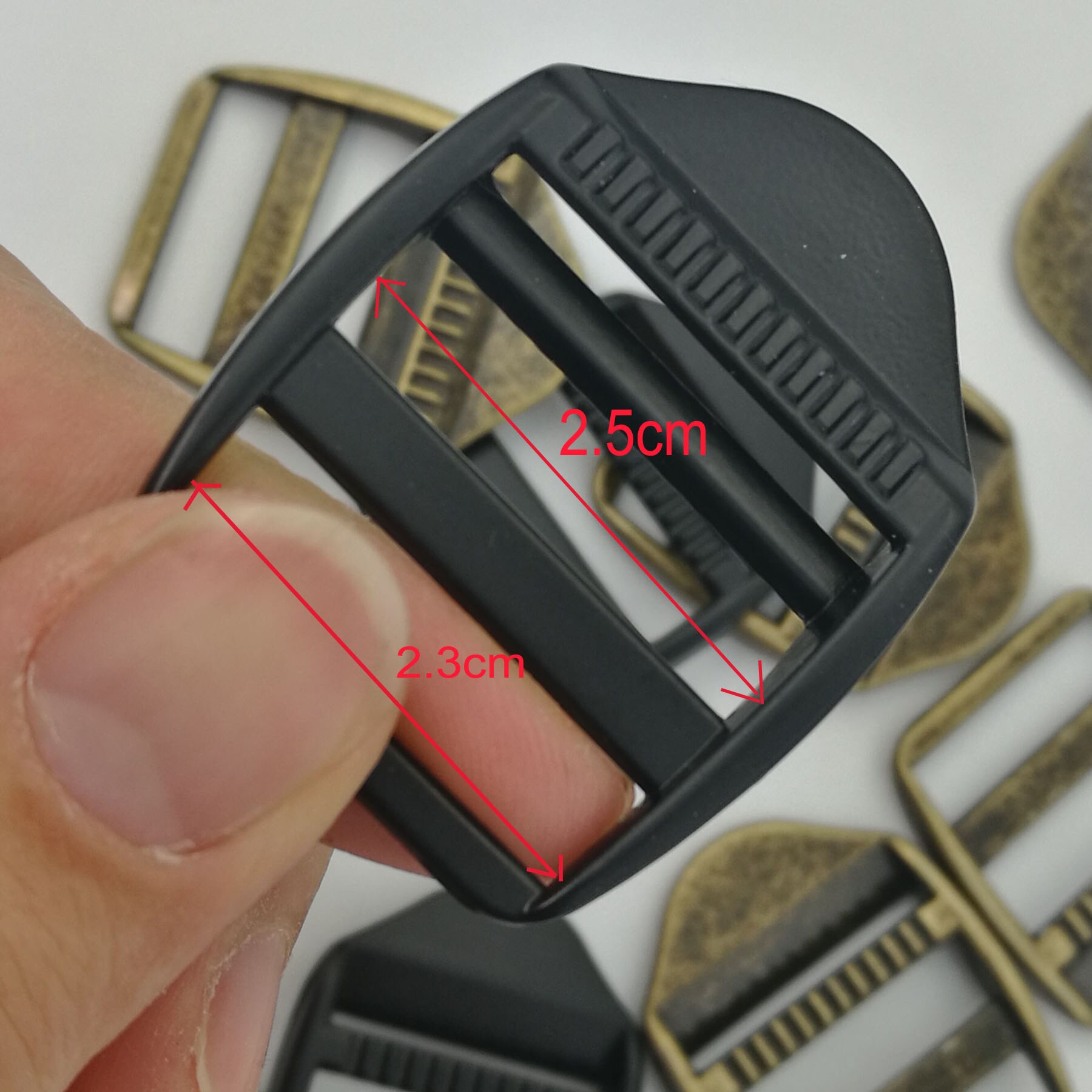 6pcs metal thickening school bag ladder buckle subheading word buckle taping adjust buckle 2.5cm garment trimmings