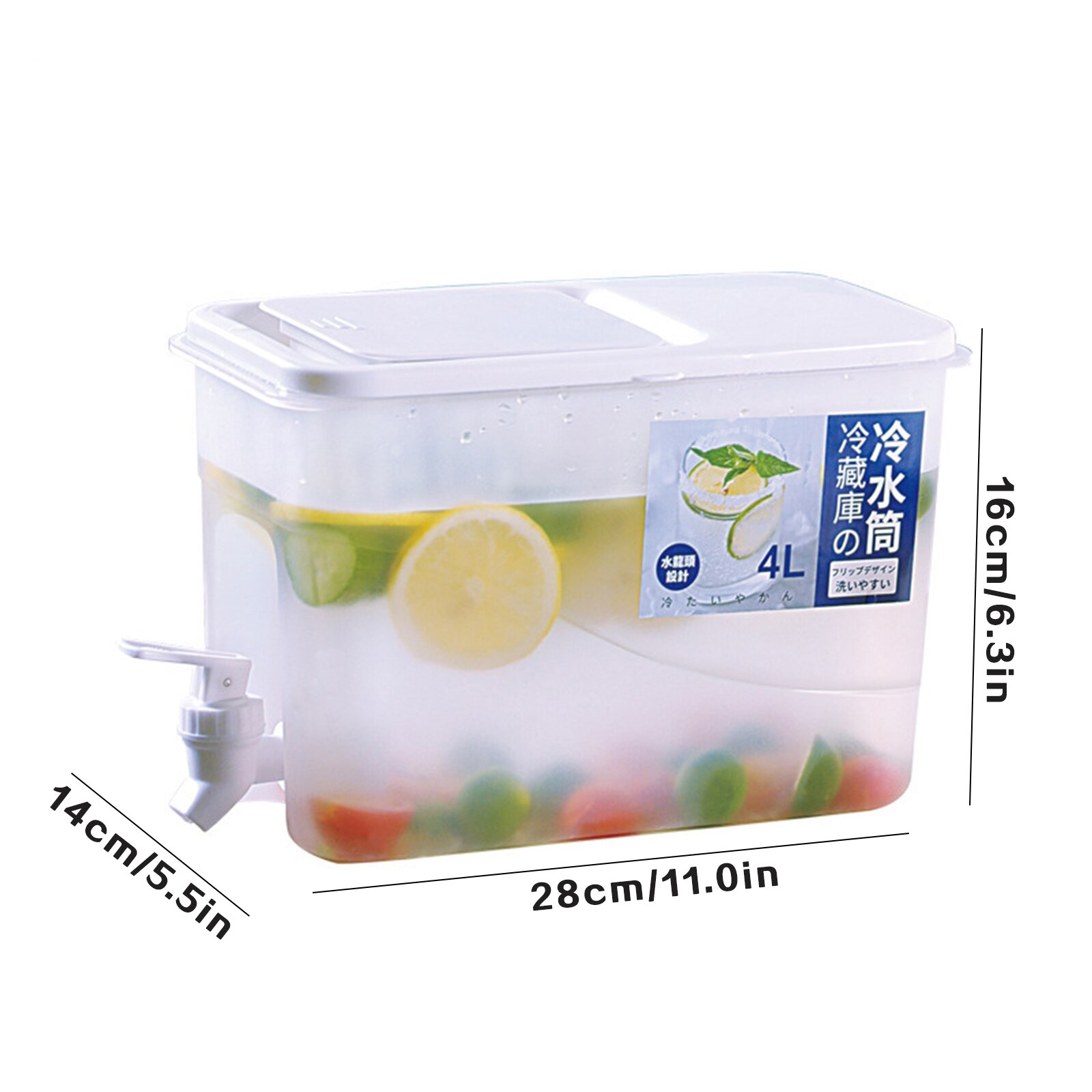 Cold Kettle Fruit Teapot Water Pot Jug With Faucet Large Capacity Plastic Cool Water Bucket Kitchen Drinkware For Kitchen: 4L