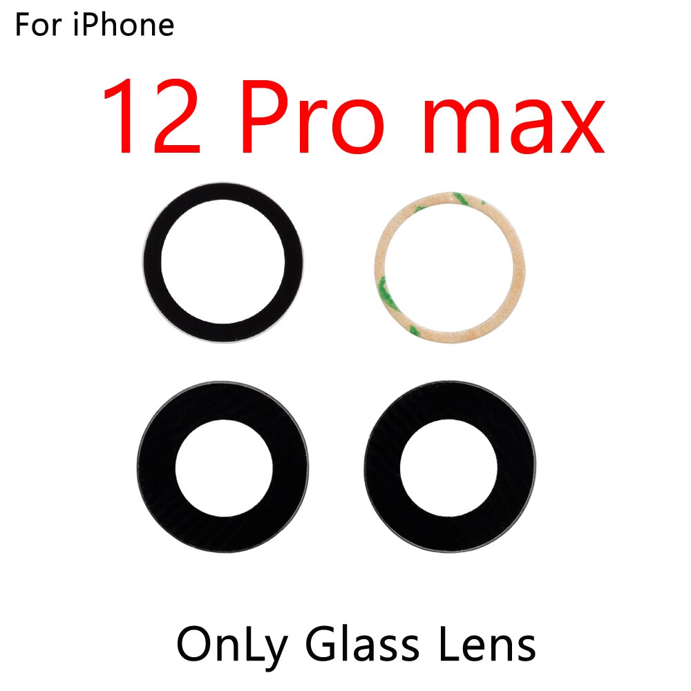 5 sztuk dla iPhone 6 6S 7 8 11 Pro Plus X XR XS Max powrót tylna kamera szklany obiektyw z naklejki samoprzylepne części zamienne: 12 Pro max