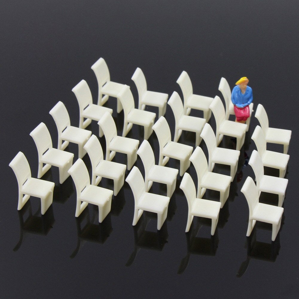 48pcs Model Train Railway Leisure Chair Settee Bench Layout 1:50 O 1:75 OO 1:100 TT Scale ZY10 model building kit