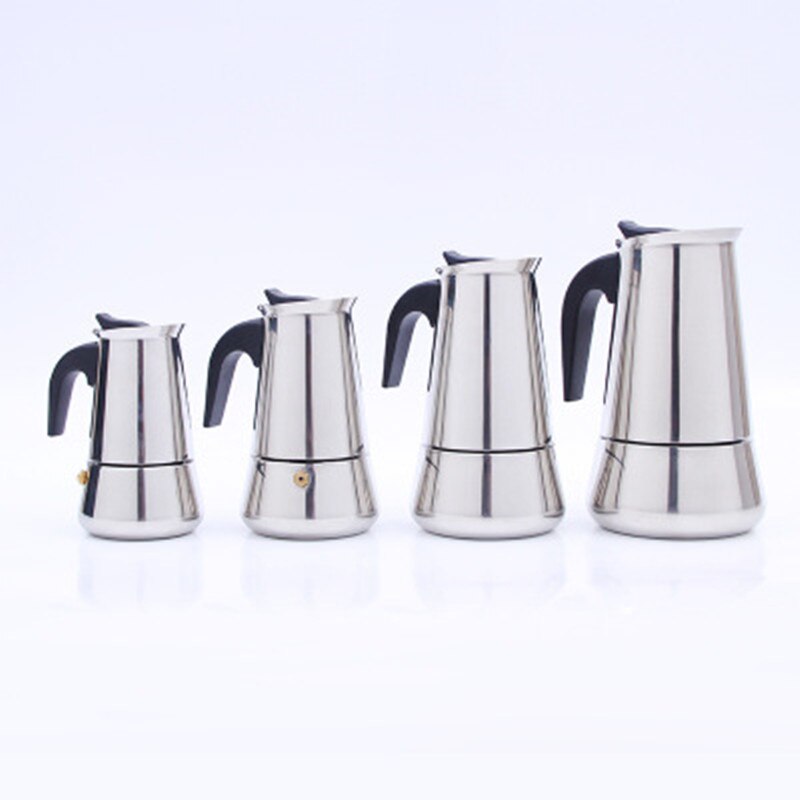 Stainless Steel Italian Moka Pot Coffee Pot European Concentrated French Coffee Pot Drink Tool Cafetiere Latte Stovetop