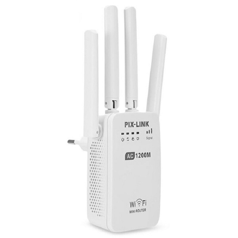 Répéteur wi-fi AC 1200/5G, 2.4 mb/s, routeur puissant sans fil, amplificateur de Signal Bridge, avec quatre antennes à Gain élevé, deux Ports RJ45