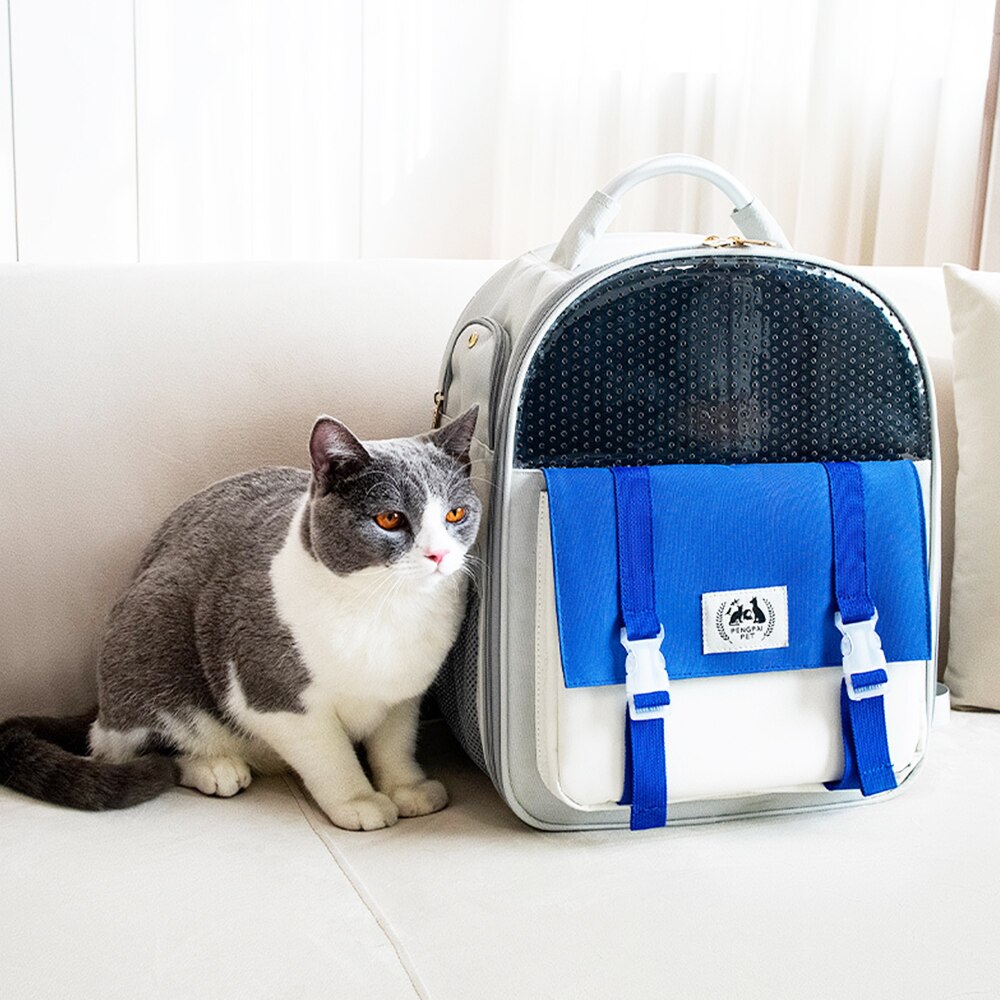 Cat Bag Foldable Cat Backpack Cat Bag Breathable Pet Backpack Out Portable Pet Bag Cat Travel Backpack