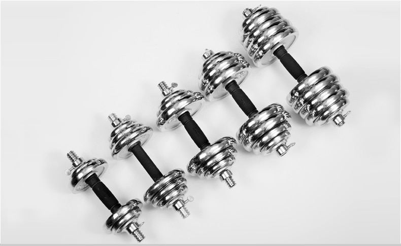 1 par de 20kg galvanizado halteres conjunto, fitness para casa, equipamento destacável masculino de fitness