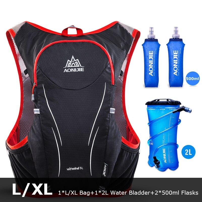 AONIJIE C928 5L Hydration Backpack Rucksack Bag Vest Harness 2L Water Bladder Hiking&Camping Running Marathon Race Sports Sets