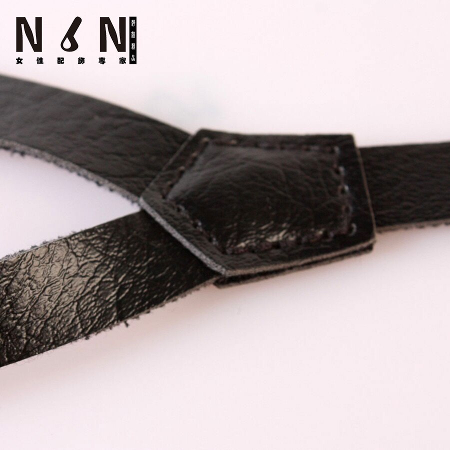 Men's and women's general English straps simple black adjustable strap best match act the role of denim skirt B021