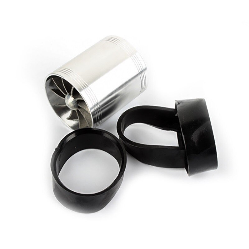 Car Double-sided Intake Dual Turbine Charger Air Fuel Gas Saver Fan Car Supercharger Modified Intake Turbines Power F1-Z