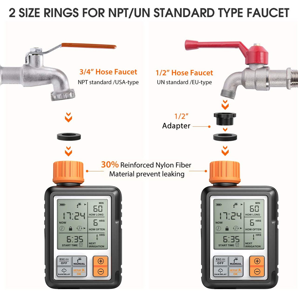 Watering Timer Automatic Smart Timing Sprinkler Large Screen Irrigation System For Garden Plants Lawn Cycle Watering Timer