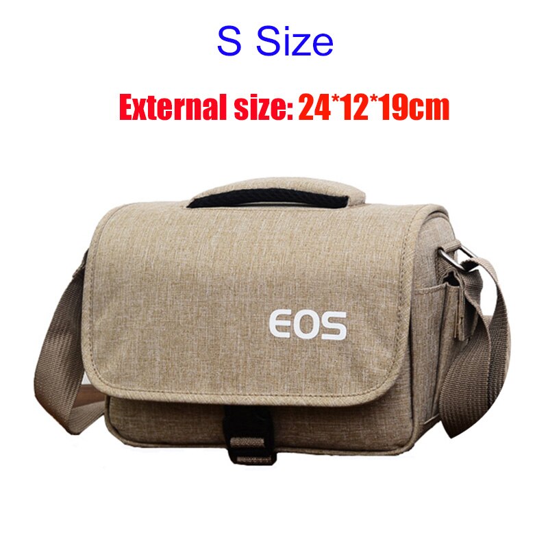 Dslr Camera Tas Mode Polyester Schoudertas Camera Case Voor Canon Nikon Lens Pouch Tas Waterdichte Fotografie Foto Tas: S Brown