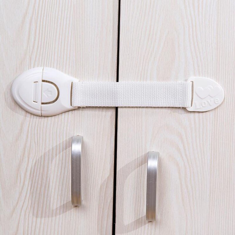 5Pc/Set Safety Drawers Door Locks Plastic Safety Wardrobe Lock Kids Buckle Cabinet Lock Protection From Children on Furniture