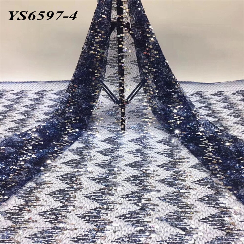 Bright red wavy transparent mesh cloth is shining 5 yards french net lace wedding dress: 4