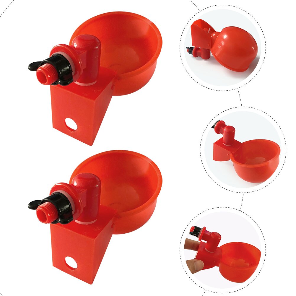 Bebederos automáticos de plástico para pollos, comederos de agua para palomas, 2 piezas