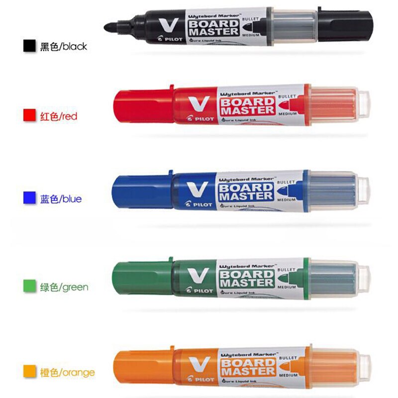 1Pcs Pilot Rechte Vloeibare Uitwisbare Whiteboard Marker WBMAVBM-M Grote Capaciteit Vervangbare Inkt Voor Soepele Schrijven