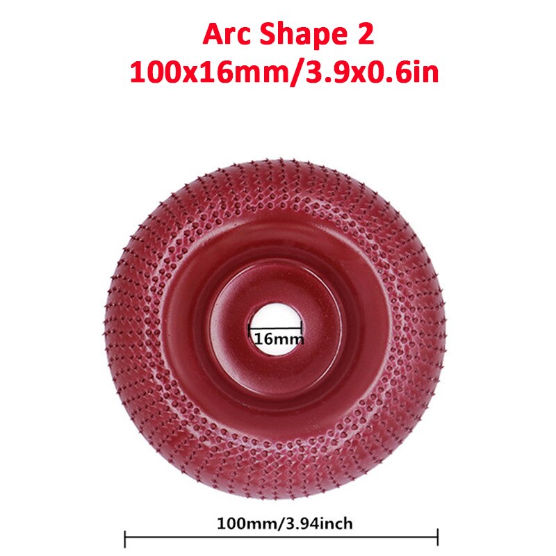 Hoek Grinder Disc Haakse Slijper Hout Slijpschijf Disc Schuren Carving Tool Voor Niet-Metalen Hout Haakse Slijper Accessoires: Arc 2 Red