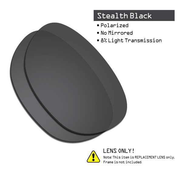 SmartVLT Polarized Replacement Lenses for Oakley Stringer Sunglasses - Multiple Options: Stealth Black