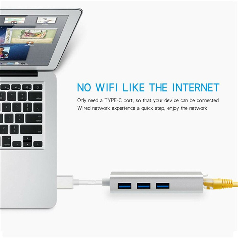 Basix USB C Ethernet USB-C zu RJ45 Lan Adapter für MacBook Pro Samsung Galaxy S9/S8/Hinweis 9 typ C Netzwerk Karte USB-C Ethernet