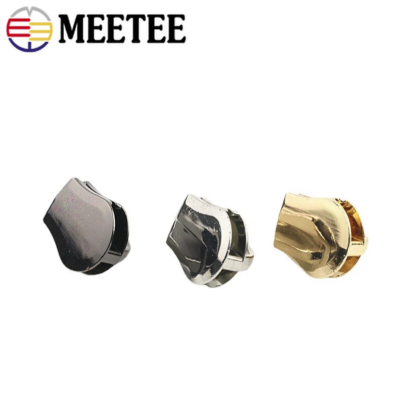 Deslizadores de cremallera de Metal, kit de reparación de cremalleras para chaqueta, extractor de bolsas de mano, BILLETERA, accesorios de costura, 5 piezas, 15 #