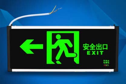 DENOLITE Maintained Wall Mounted Led Running Man Emergency Light Single Side Arrow Left/Right Led Exit Sign Lights: Arrow left