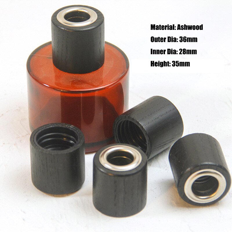 10 Stks/partij Natuurlijke Ashwood/Beuken/Grenen Houten Cap Voor Aromatherapie Diffuser Riet Diffuser Thuis Geur Etherische Olie Hout cap: Licht Geel