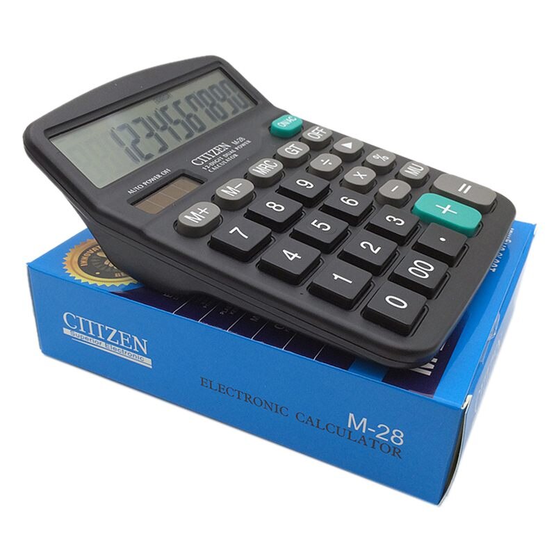 PPYY -Calculator, Standard Function Desktop Calculator Solar And Battery Powered