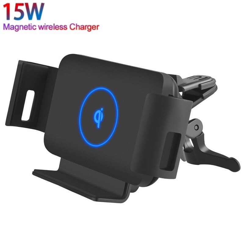 Car Wireless Charger 15W Auto Clamping Phone Mount Holder for XiaoMi Samsung Galaxy Fold Z Fold 2 iPhone 11 XS Max Huawei Mate X