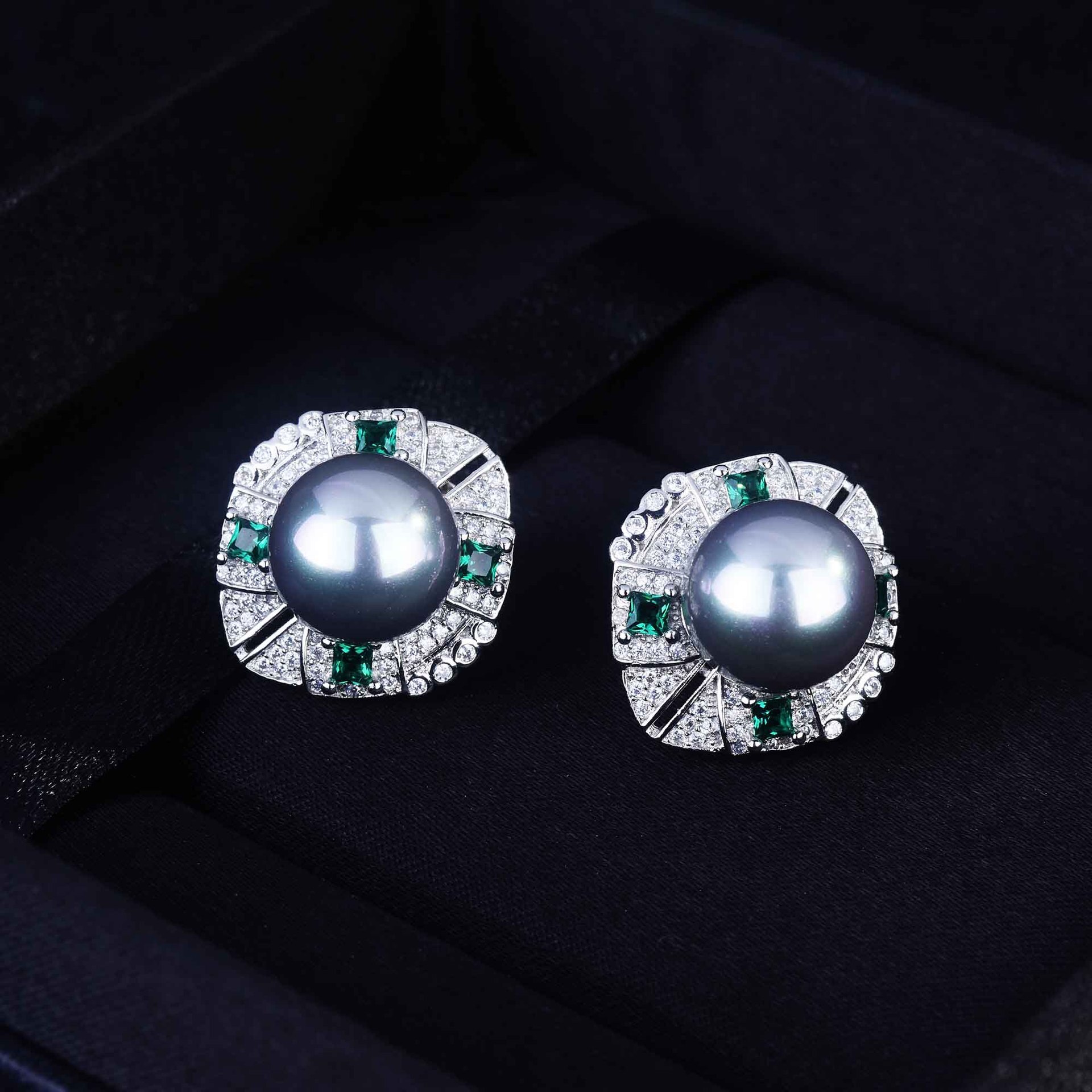 QTT Schmuck setzt Für Frauen Silber Farbe Perle Halsketten Anhänger Elegante Ohrringe für Hochzeit Engagement Zubehör: Ohrringe