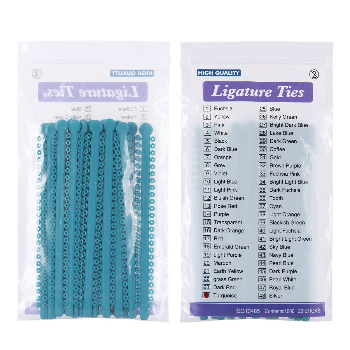 1000 unids/pack AZDENT Dental ortodoncia ligadura elástica bandas ligadura anillo 23 colores suministros de odontología: Mandarina