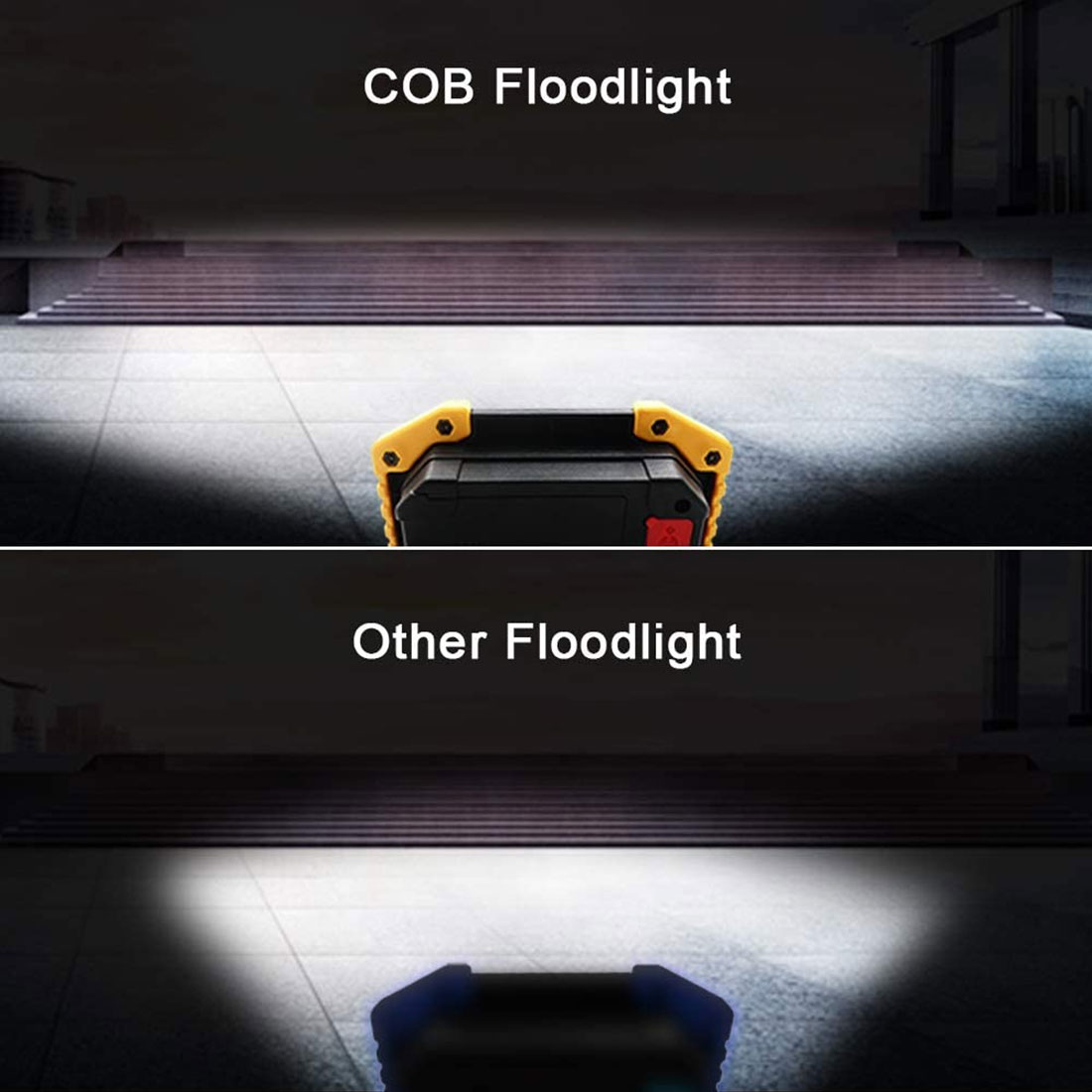 Power COB Work Lamp USB LED Portable Lantern Rechargable Waterproof 3-Mode Emergency Spotlight Floodlight for Camping Hike Run