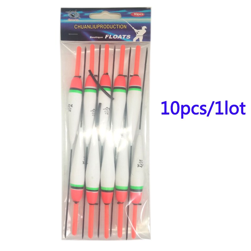 ORJD-flotador de Pesca, 10 piezas, 19cm, 2,5g, boya Vertical, señuelo de Pesca con mosca marina, flotador, accesorios de Pesca en Río