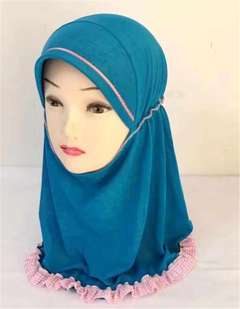 Girls Muslim Islamic Amira Hijab Hat Cap – Cotton Kids Scarf Arab Headwear 2-6Y