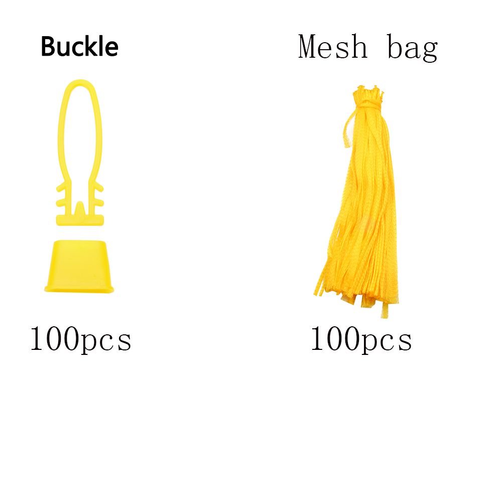 100 unids/pack tejido de Nylon bolsa de malla fuerte estirable plástico de 15 pulgadas Bolsa de malla reutilizable para frutas, verduras, hortalizas neto del paquete hebilla