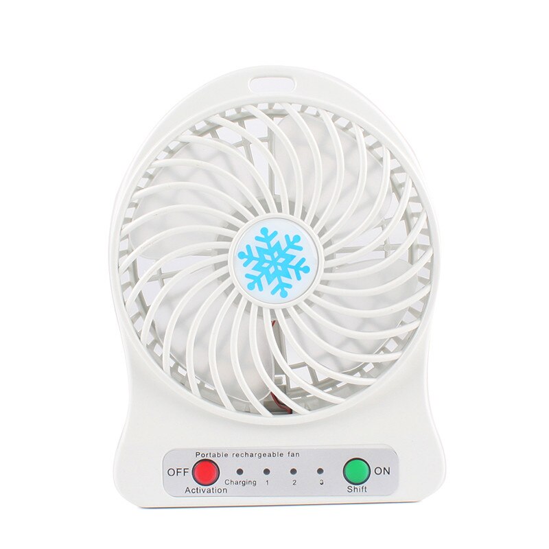 Draagbare Mini Handheld Fan Draagbare Oplaadbare Usb Desk Pocket Mini Ventilator Handheld Luchtkoeler Outdoor Office Fan: White