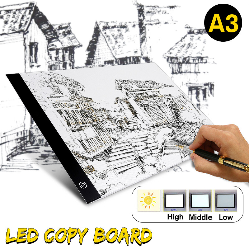 A3 LED Drawing Pad Tablet Drawing Pad Box Board Drawing Tracing Tracer Copy Board Table Pad Led Light Pad Copy Board Stencil