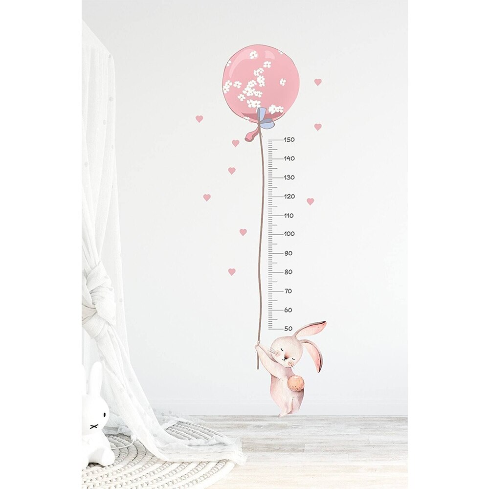 Home Decor Wall Stickers Decorative Height Measuring Wallpaper For Kids Room Stature Baby Child Growth Chart Rabbit Meter Rulers