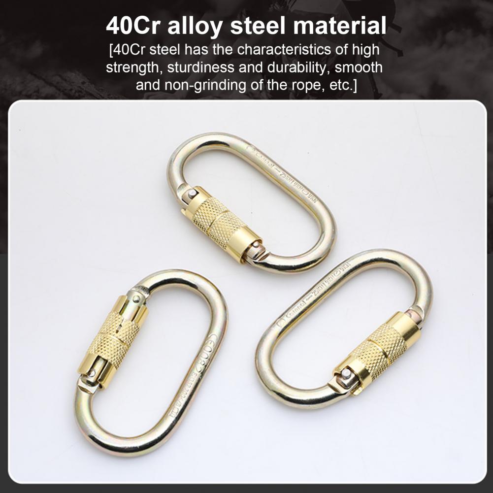 Universal Locking Clips Anti-oxidation Ergonomic Alloy Steel High Hardness Climbing Carabiner