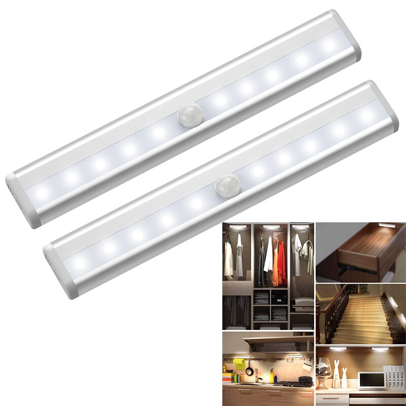 LED motion sensor light cabinet, wardrobe, bedside, closet, night light, closet universal