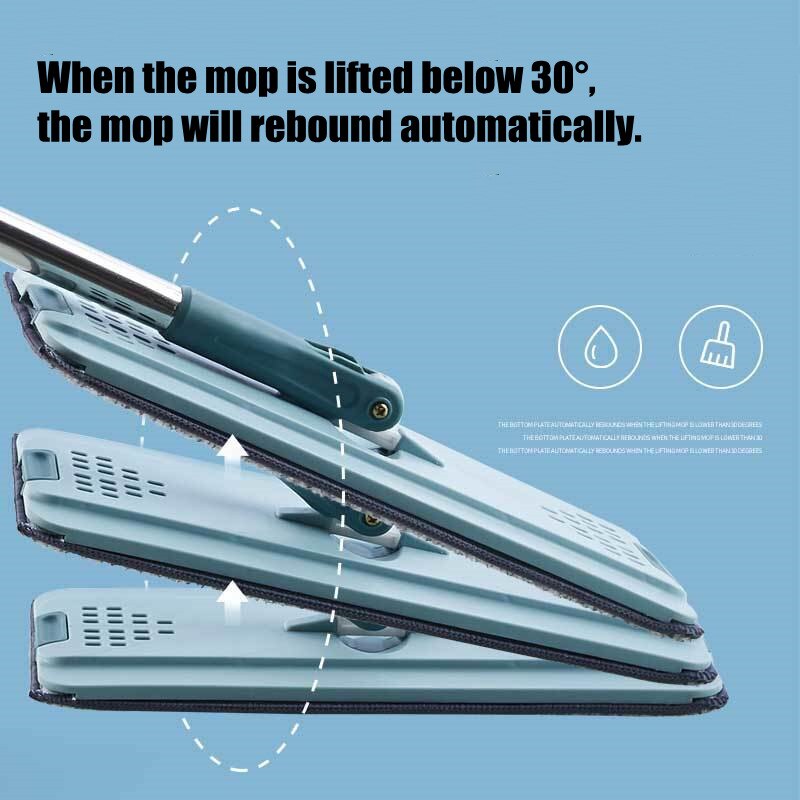 Squeeze Mop with Bucket for Wash Floor Cleaning Home Help Lightning Offers Practical Wet Kitchen Flat Self-Wring Magic Automatic