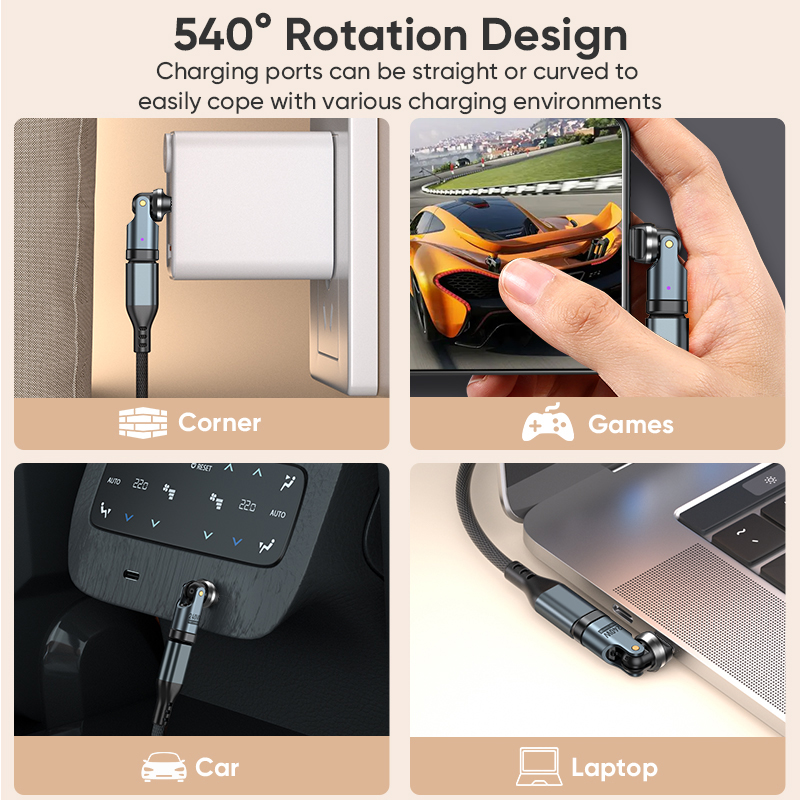 AUFU 240W USB C Adapter USBC To Type C OTG Fast Charge Cable Adapter Type C Male To Female Converter For iPhone16 Macbook Laptop