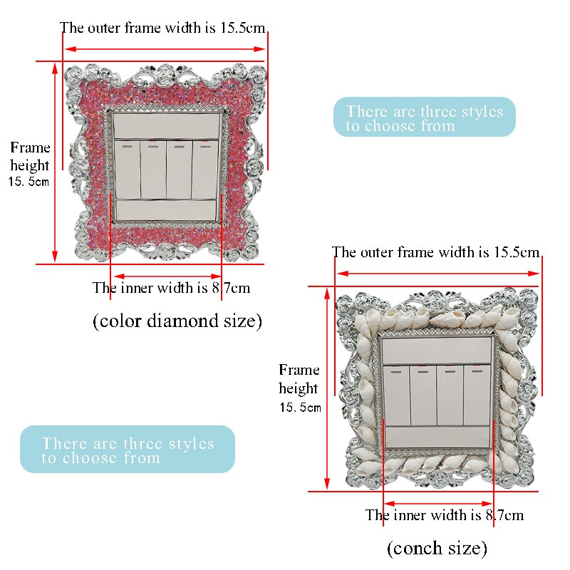 home office switch sticker decoration sticker resin single light switch surrounding socket panel protection sticker
