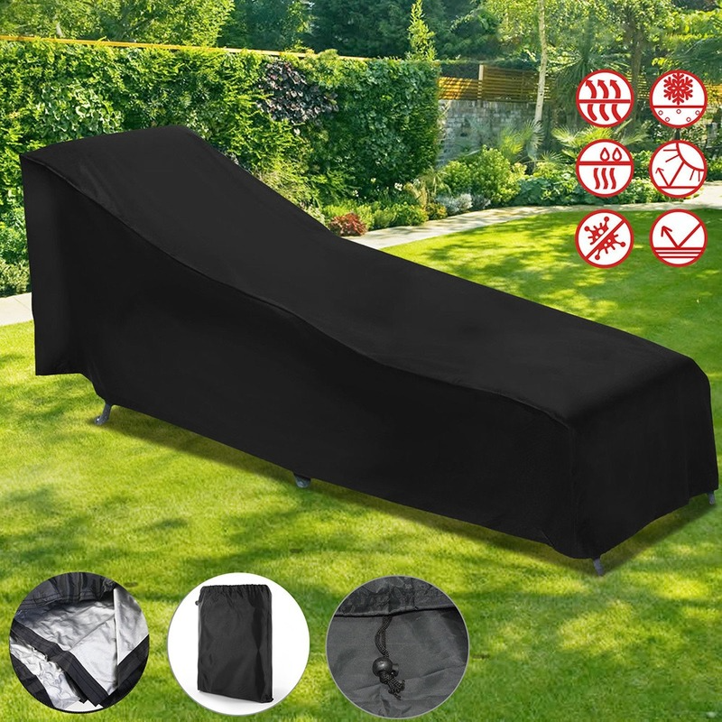 Trädgård balkong schäslong skjul solskydd vattentät polyester tav utemöbler fåtölj dammskydd