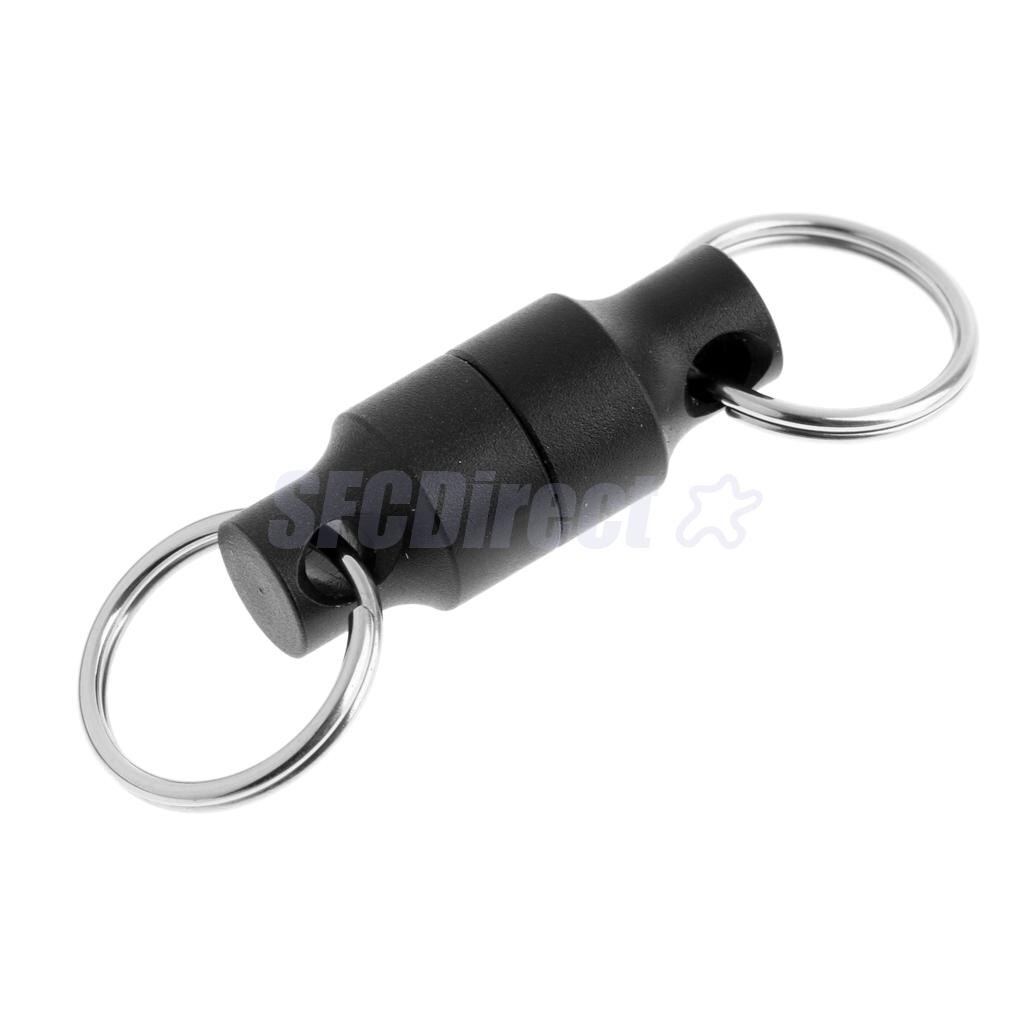 Fly Fishing Accessories Landing Trout Net Magnetic Net Release Holder Buckle Keeper with Split Rings Black