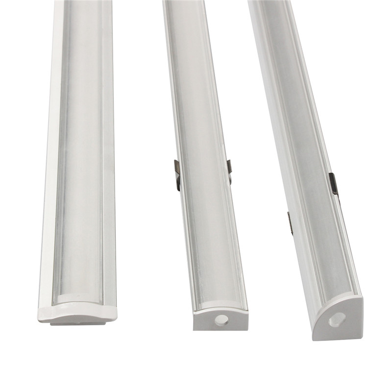 1set 50cm LED Bar Lights Aluminium Profile Transparent/Milky Cover U/V/YW Style Shaped for LED Strip Light Parts