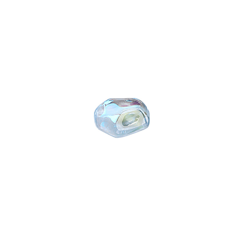 20 piezas brillo Aurora AB ondulación hielo cubo translúcido superficie irregular joya de cristal decoración de uñas diamantes de imitación dijes de manicura