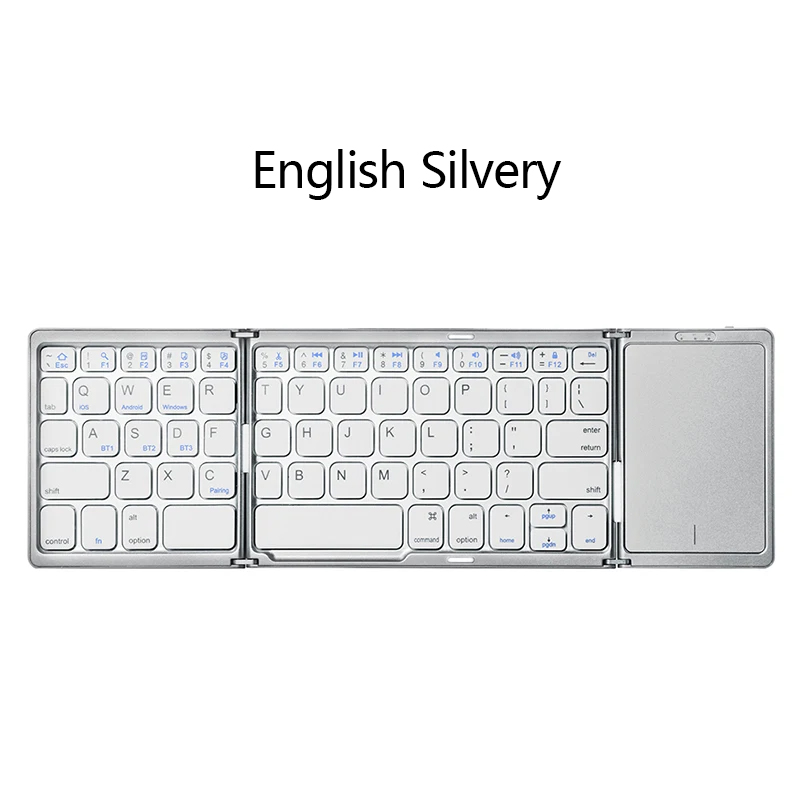 Mini teclado plegable portátil en inglés coreano, teclado inalámbrico Bluetooth para IOS, Android, Windows, iPad, tableta, teléfono한40.: Otros