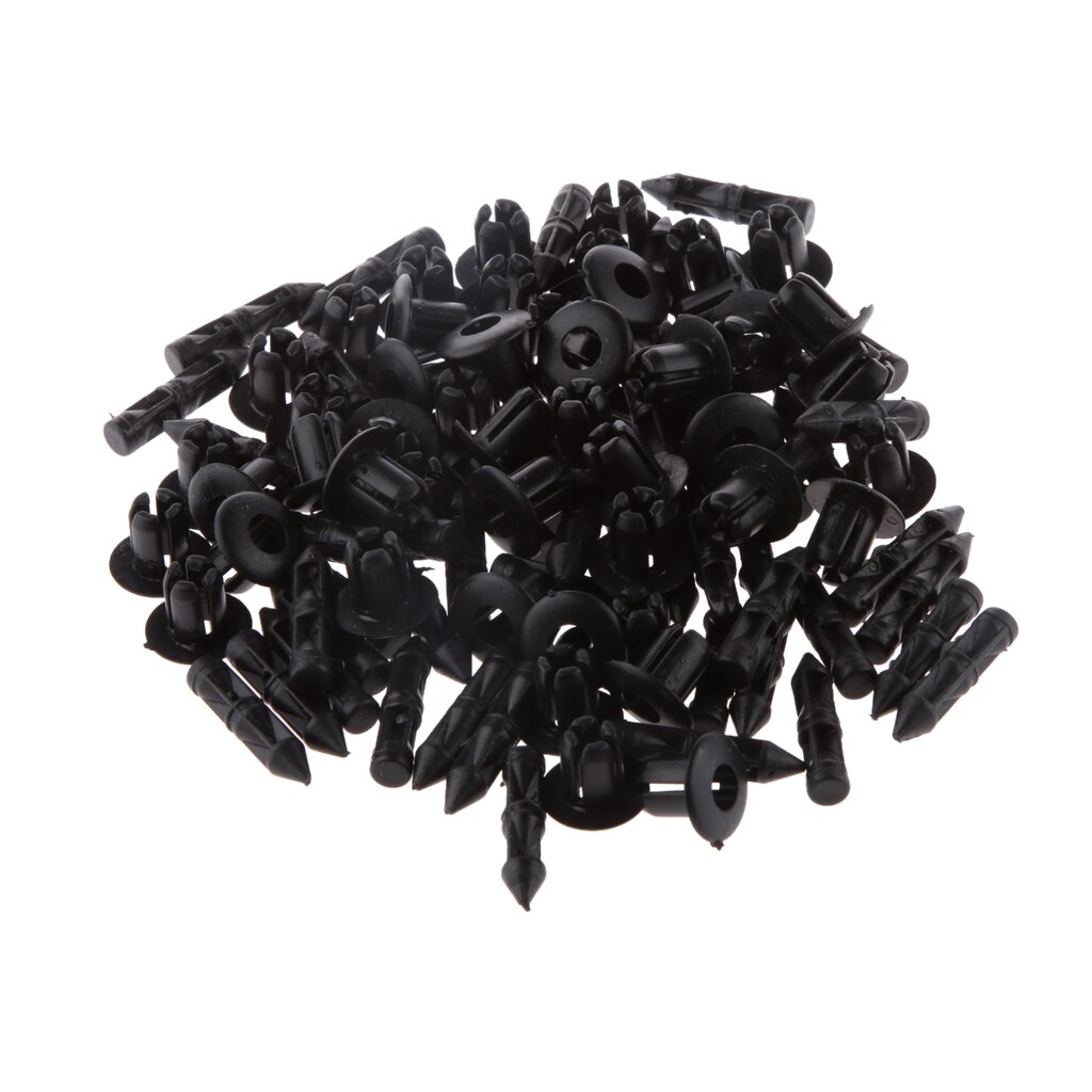 50 Pieces Black Nylon Push Type Rivets Fastener Pi... – Vicedeal