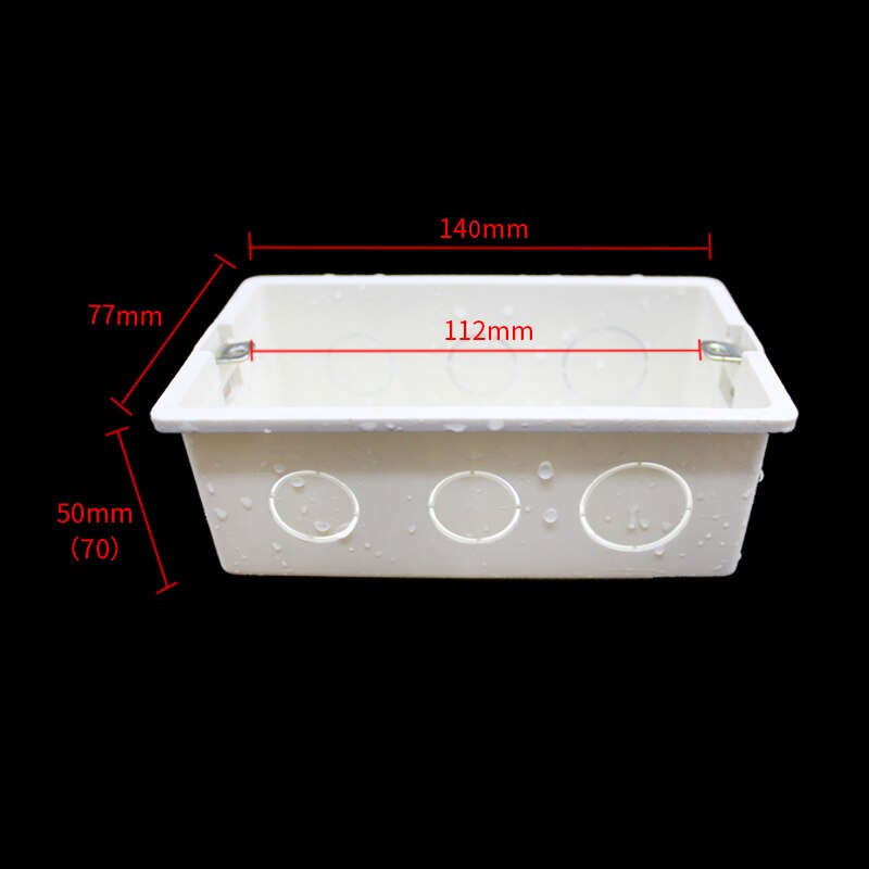 146 Type Aansluitkast PVC Verborgen Onderste Vak Verdikte Schakelaar Socket Doos 140*50mm Secret Stash