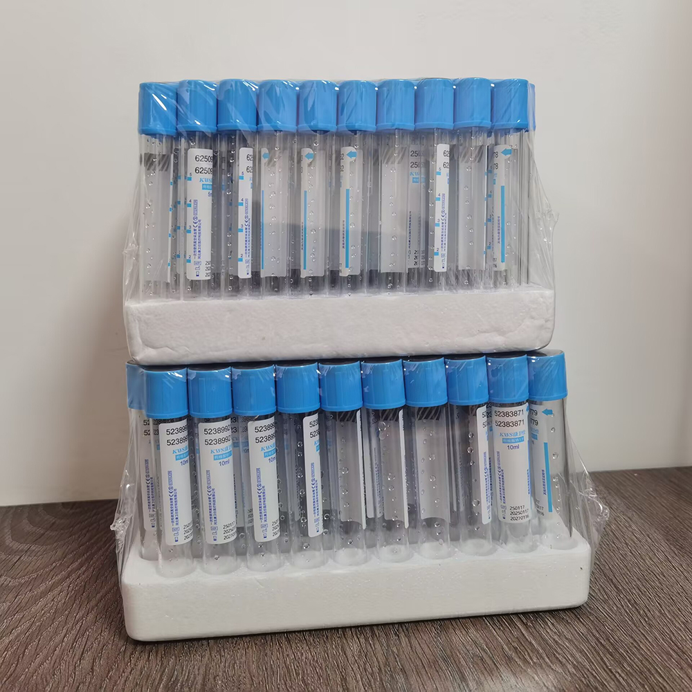 100Pc Blood collection coagulation sodium citrate plastic tube sterile negative pressure vacuum blue cap anticoagulant tube