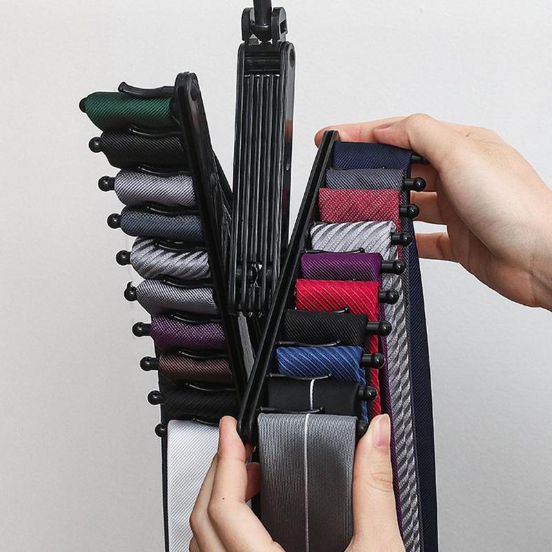 Multifunction Storage Rack Necktie Belt Organizer Rotating Tie Hanger Holder Closet Organization Wardrobe Finishing Rack