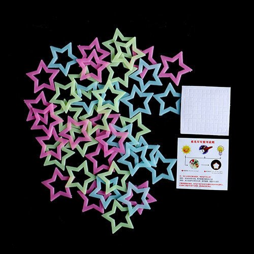 Luminous Stickers, Stars, Fluorescent Wall Stickers, Bedroom Starry Sky Self-adhesive 3D Stickers: Type 10